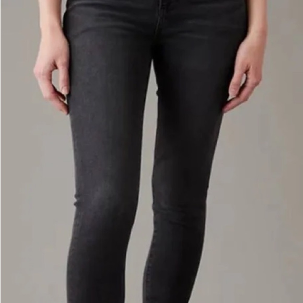 American Eagle Outfitters Dark Gray Skinny Jeans - Picture 2 of 5